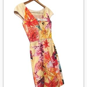 NEW Crop David Peck Dress Lennox Origami Print Sz 0 MSRP $395